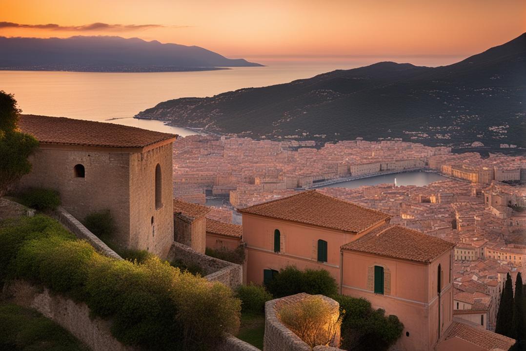 coucher soleil citadelle bastia